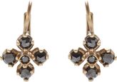 Thumbnail for your product : Anaconda Black Diamond & White Gold "Quadrifoglio" Drop Earrings-Color