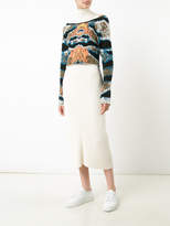 Thumbnail for your product : Baja East cashmere cropped tiger stripe sweater