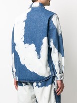 Thumbnail for your product : GCDS Long Sleeve Bleached-Effect Denim Shirt