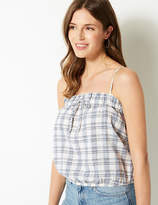 Thumbnail for your product : Marks and Spencer Cotton Rich Checked Camisole Top