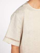 Thumbnail for your product : BEIGE Hecho - Deshilado Embroidered Linen T Shirt - Mens