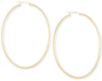 Macy's Large Oval Hoop Earrings in 14k Gold Vermeil