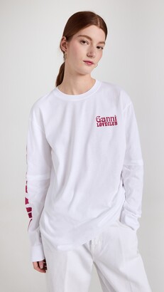 Ganni Light Jersey Layered Long Sleeve T-shirt - ShopStyle