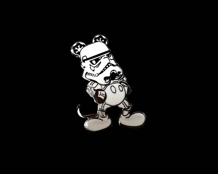 Etsy Lapel Pin Mouse Stormtrooper Mickey Mash-Up D Star Trooper Wars Hand Made Comic-Con Exclusive Novelty Fashion Magical Kingdom Funny