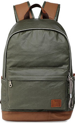 TSD BRAND Urban Light Coated Canvas Laptop Backpack