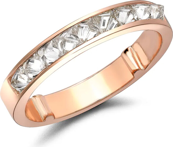Pragnell 18kt rose gold RockChic half-eternity diamond ring