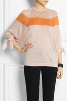 Thumbnail for your product : Fendi Color-block fine-knit silk sweater