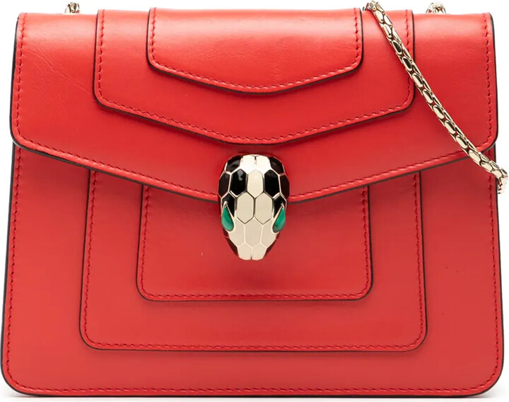 Bvlgari Pre-Owned 2010-2025 Small Leather Square Serpenti Forever Chain crossbody bag