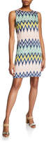 Thumbnail for your product : M Missoni Zigzag Jewel-Neck Sleeveless Shift Dress