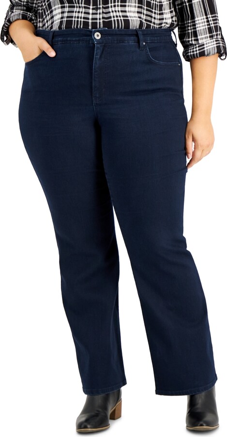 Style&Co. Style & Co Plus & Petite Plus Size Tummy-Control Bootcut Jeans,  Created for Macy's - ShopStyle