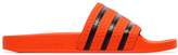 Thumbnail for your product : adidas orange Adilette rubber slides
