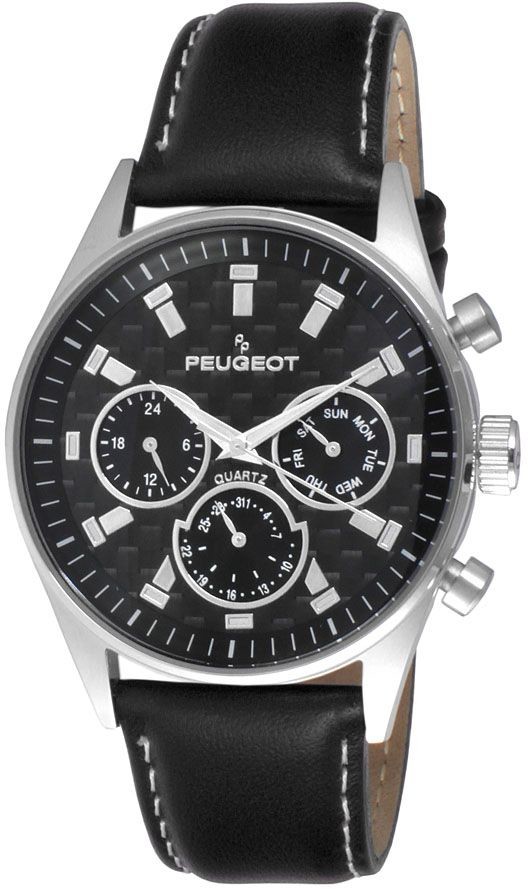 Peugeot Men's Carbon Fiber Dial Black Watch ShopStyle