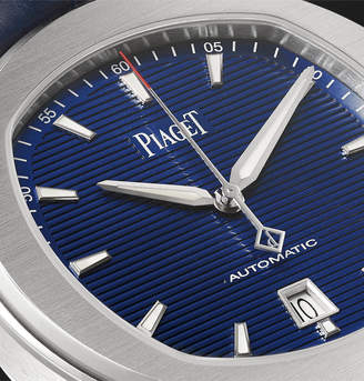 Piaget Polo S 42mm Stainless Steel and Alligator Watch, Ref. No. G0A43001 - Men - Blue