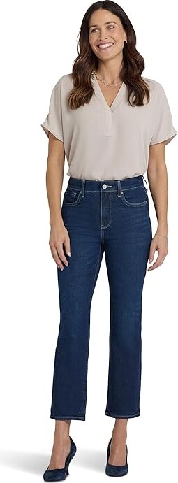 NYDJ Marilyn Ankle Women's Jeans Indigo Seine : 0 27, Cotton/Denim/Elastane