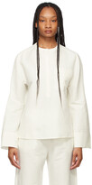 Thumbnail for your product : Totême White Linen Half Button Shirt