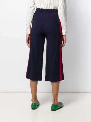 Gucci Viscose culotte trousers with Web