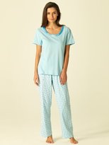Thumbnail for your product : M&Co Blue floral stripe pyjamas