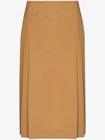 Thumbnail for your product : Victoria Beckham Chain Detail Midi Skirt