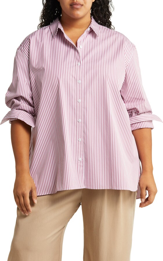 Women Striped Button Up Shirts | ShopStyle