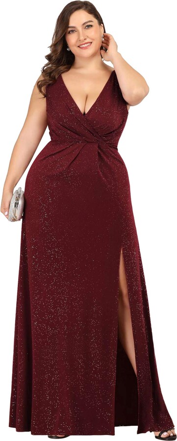 plus size split leg dress