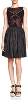 Thumbnail for your product : The Kooples Sheer Paneled Satin Skirt Dress