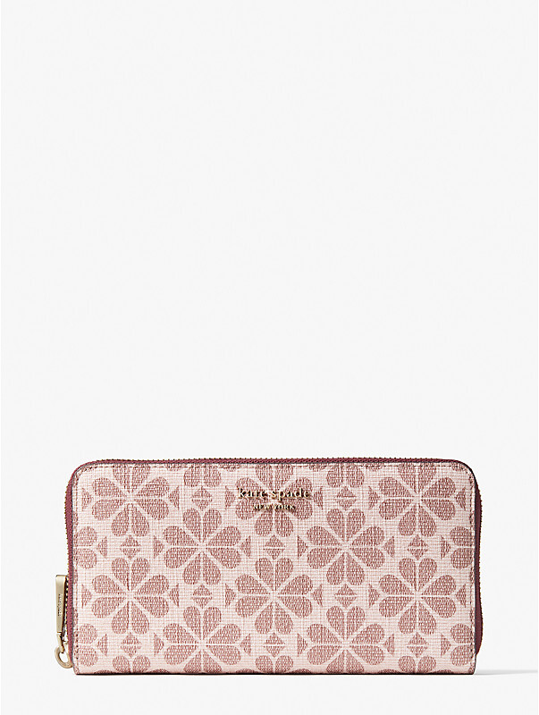 kate spade pink zip around wallet
