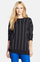 Thumbnail for your product : MICHAEL Michael Kors Pinstripe High/Low Sweater