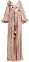 Thumbnail for your product : Peter Pilotto Cord-bodice Gathered Metallic-plisse Gown - Womens - Pink