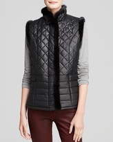 Thumbnail for your product : Maximilian Quilted Vest with Mink Fur Trim
