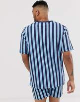 Thumbnail for your product : Ellesse Coral striped t-shirt in navy