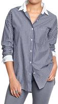 Thumbnail for your product : Old Navy Women's Pinstriped Boyfriend Shirts
