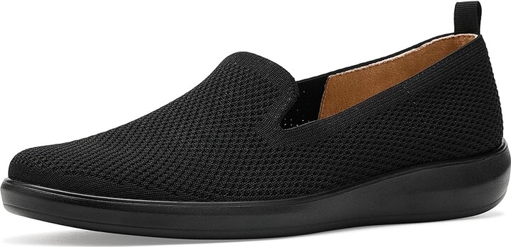 LifeStride Nelly Loafers/Moc Shoes Women's Flat Shoes Black : 7.5 W (C) Synthetic