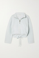 Thumbnail for your product : The Upside Ezi Tiena Ribbed Cotton-blend Jersey Sweatshirt - Blue