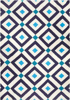 Thumbnail for your product : Jonathan Adler Navy/Light Blue Crawford Reversible Peruvian Flat Weave Rug