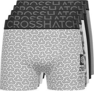 Crosshatch Mens Boxers Shorts (5 Pack) SCOTER Multipack Underwear Gift Set Colour Mens Trunk Boxers(M/Scoter-ORANGE)