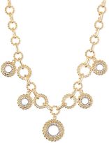 Thumbnail for your product : Jones New York Gold-Tone Pavé Circle Frontal Necklace