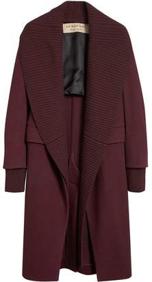 Burberry cashmere detachable collar coat