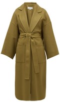 Thumbnail for your product : Loewe Oversized Belted Wool-blend Coat - Khaki