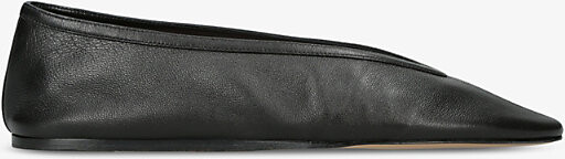 Le Monde Beryl Womens Black Luna Pointed-Toe Leather Pumps Eur 38/5 Uk Women