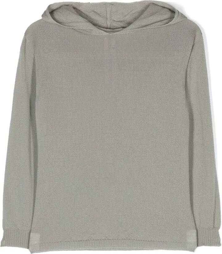 Rick Owens Kids Fine-Knit Virgin Wool Hoodie