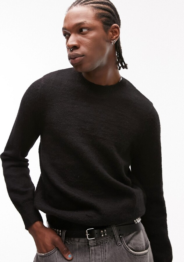 9535円 爆買い送料無料 トップマン Topman oversized knitted roll neck jumper with patchwork in grey メンズ