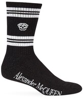 Thumbnail for your product : Alexander McQueen Skull Logo Sport Crew Socks