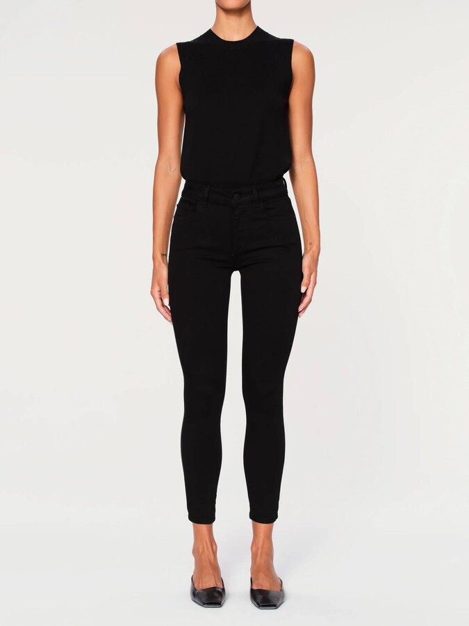 DL1961 - Women's Florence Skinny Mid Rise Instasculpt Crop Jeans In Hail