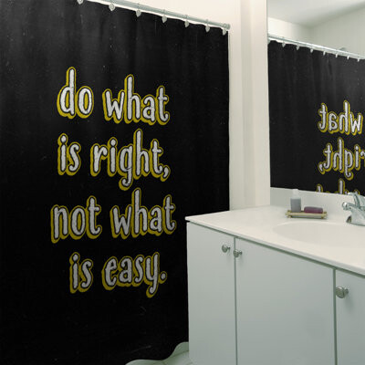 East Urban Home Do What Is Right Quote Chalkboard Style Single Shower Curtain