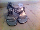 Thumbnail for your product : Stuart Weitzman Silver Leather Sandals
