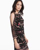 Thumbnail for your product : Whbm Split Sleeve Floral Print Knit Shift Dress