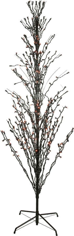 Northlight 9' Lit Cascade Halloween Twig Tree O range Lights