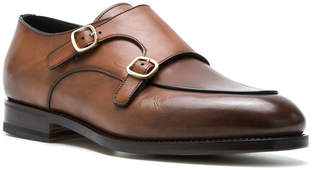 Santoni double monk strap shoes