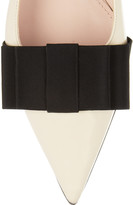 Thumbnail for your product : Miu Miu Bow-embellished patent-leather loafers