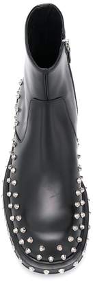 Prada studded ankle boots
